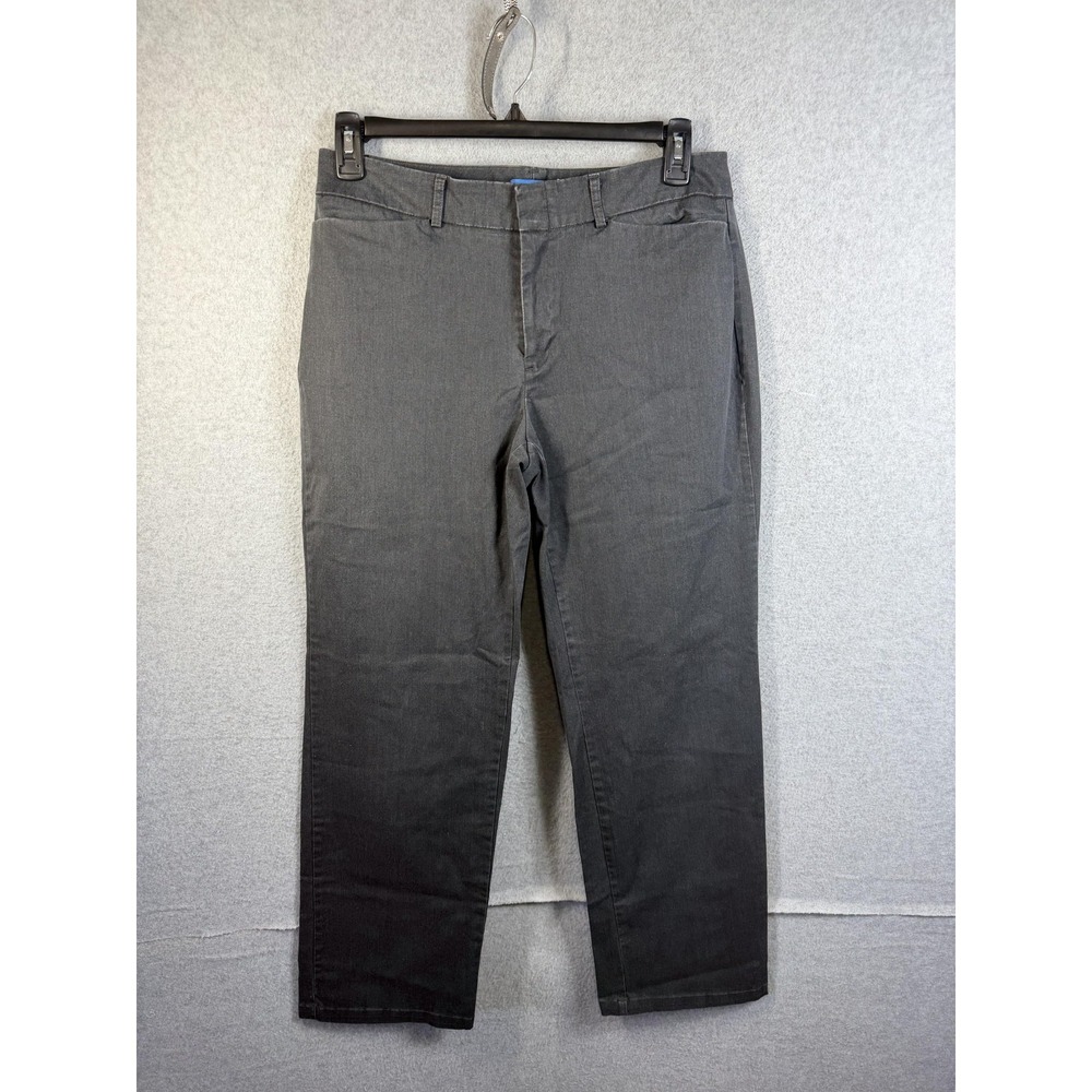 Dockers Dress Pants Womens 12 Med Gray Metro Nouveau Fit Stretch Twill Office